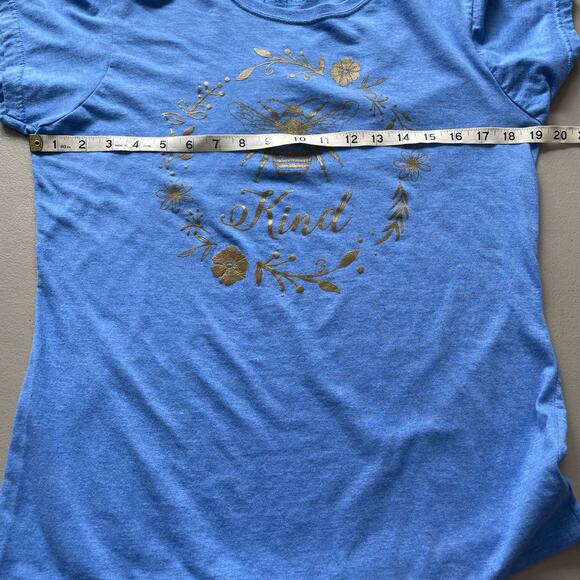 Lost Creek Outfitters T Shirt Short Sleeve Crewneck Graphic BEE KIND Blue XL - Picture 7 of 8